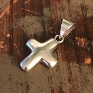 Silpada Silver Puffy Cross Pendant